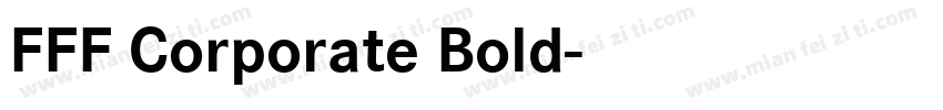FFF Corporate Bold字体转换